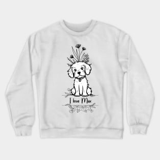 I Love Max Floral Design Crewneck Sweatshirt